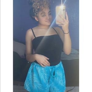 tropical blue shorts